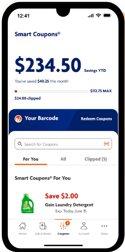 Family Dollar app — Savings tracker: Lifetime savings — the reason to come back